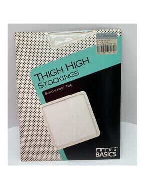 Trend Basics Thigh High Stockings White One SIze Fits Most NEW